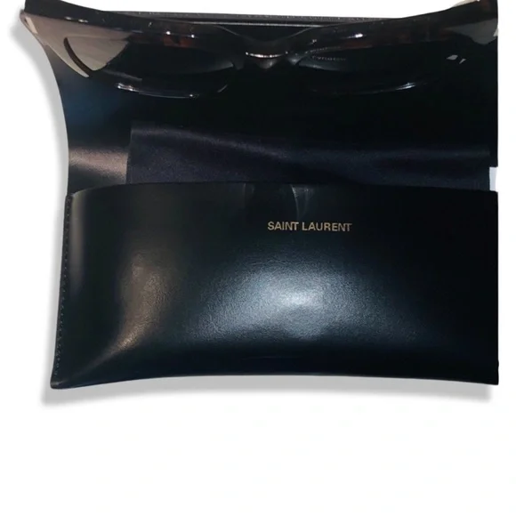 Yves Saint Laurent Black & Tortoise Leopard Print Sunglasses - Picture 6 of 10